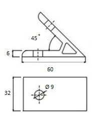 45 deg corner bracket 4040 drawings